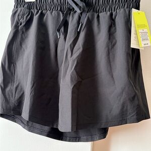 Girls Black Drawstring skort
